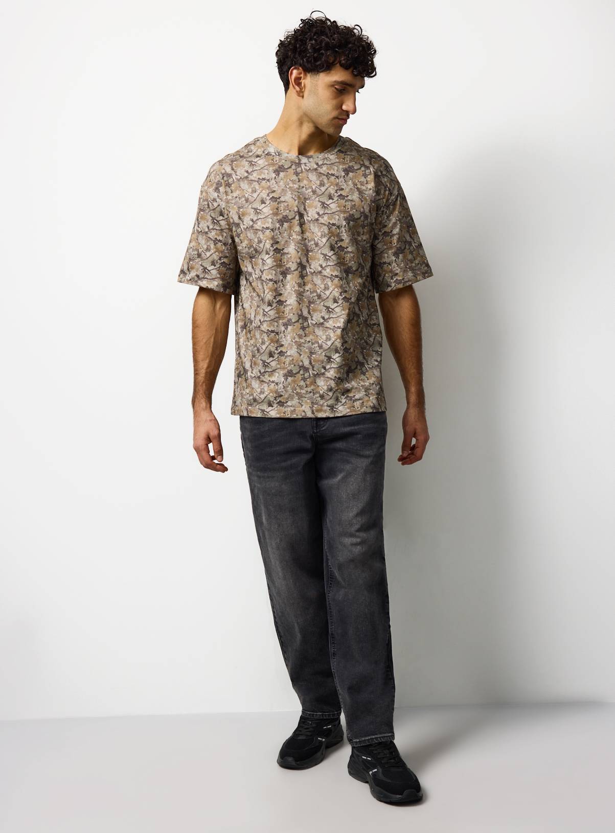 Camo Print Relaxed T Shirt XXXXL - Image 2